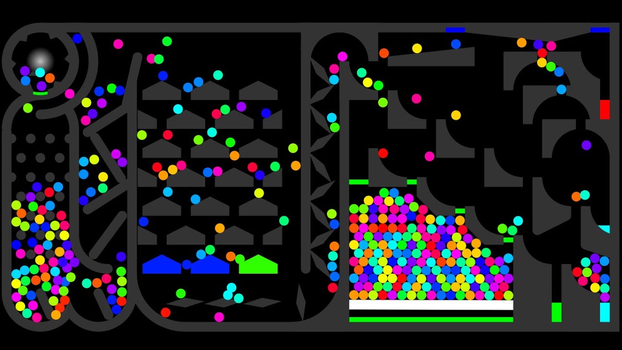 Color Machine | Marble Race In Algodoo