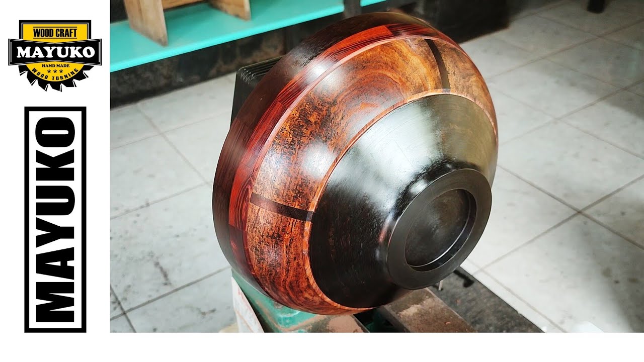 INK FINISHING WOODEN BOWL, wood turning