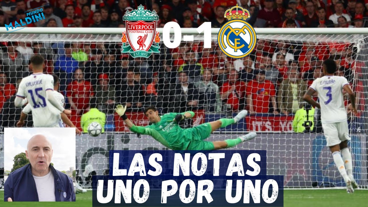COURTOIS, BENZEMA, KLOPP, ANCELOTTI...LAS NOTAS UNO POR UNO LIVERPOOL-REAL MADRID FINAL DE CHAMPIONS