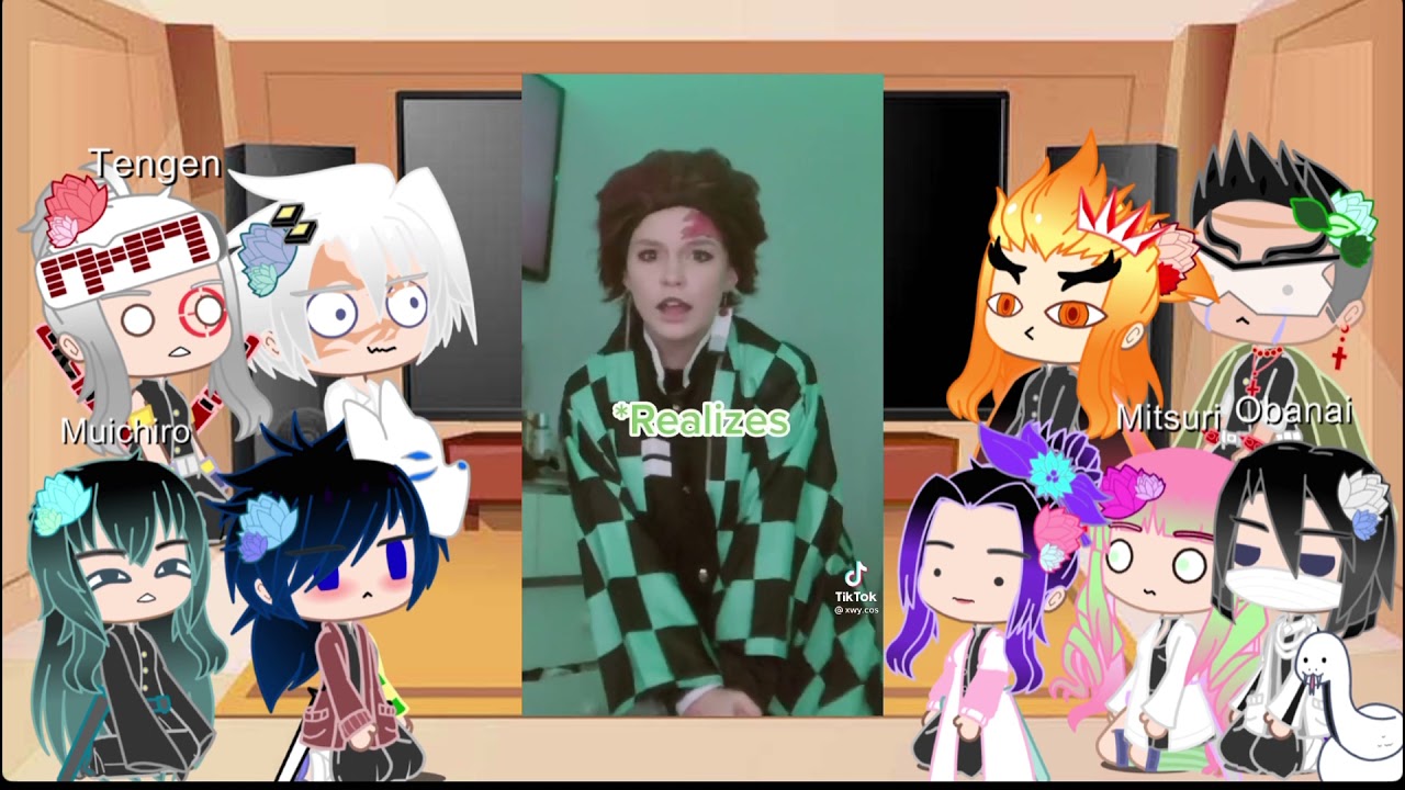 Hashira’s react to Tanjiro ||Gacha Club|| (Demon Slayer) (Kny) //My AU// (ft. Giyutan)