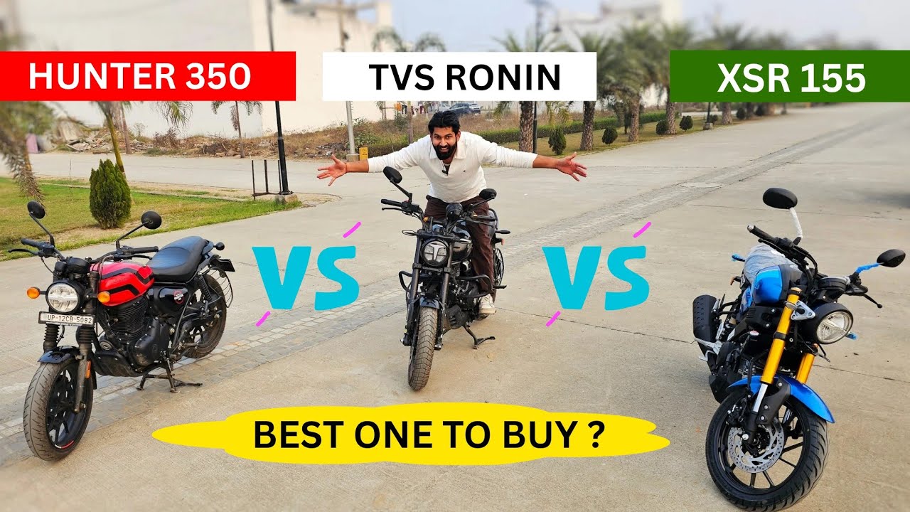 Yamaha XSR 155 Vs Tvs Ronin Vs Royal Enfield Hunter 350 Clear Comparison ! कौनसी खरीदनी चाहिए ?
