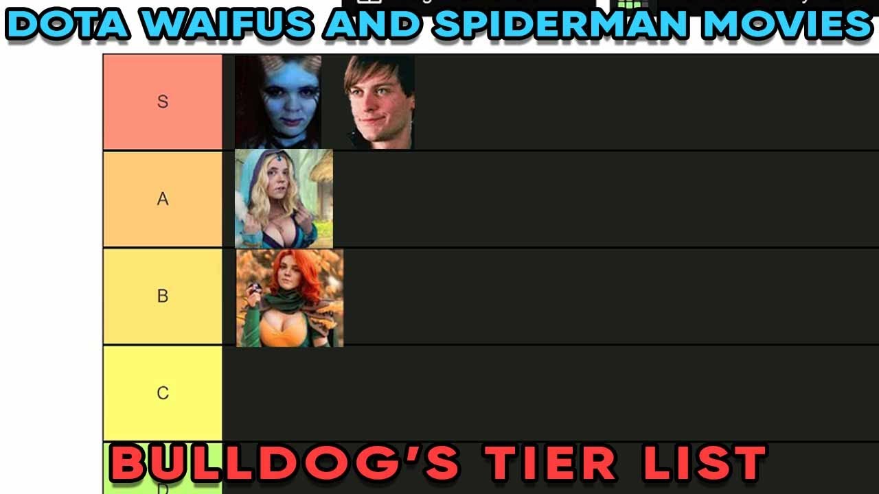 AdmiralBulldog's Tier List #1 | Dota Waifus and Spiderman Movies