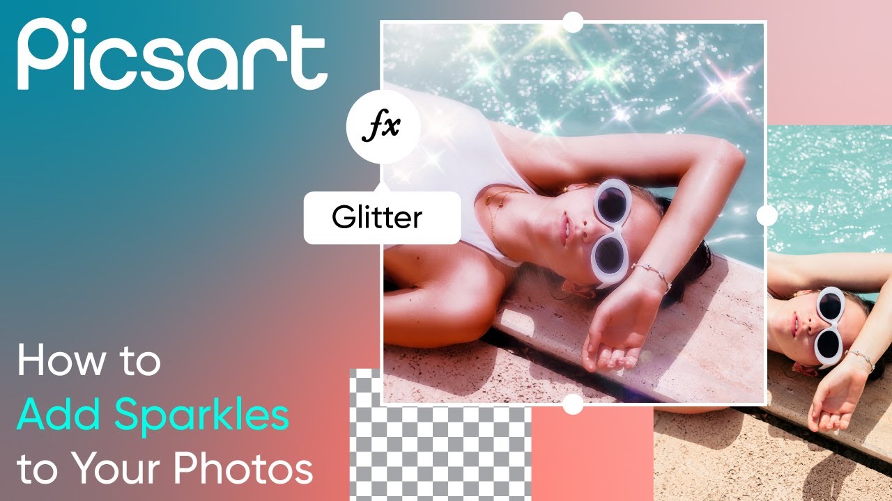 How to add sparkles with the Glitter Effect | Picsart tutorial