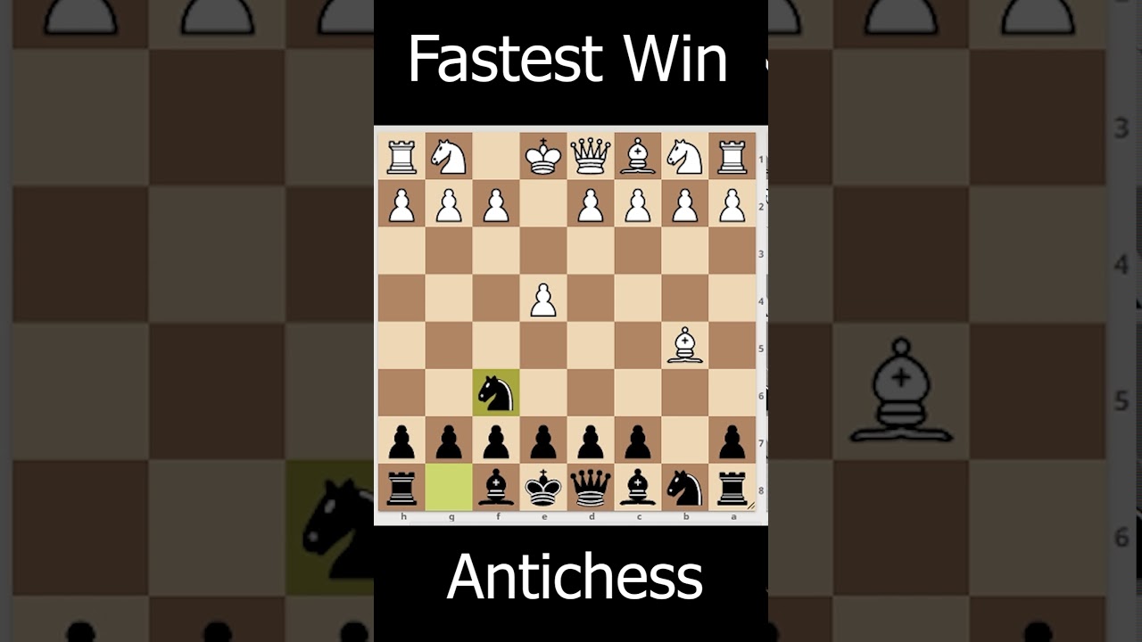 Fastest win in Antichess within 15 moves #shorts