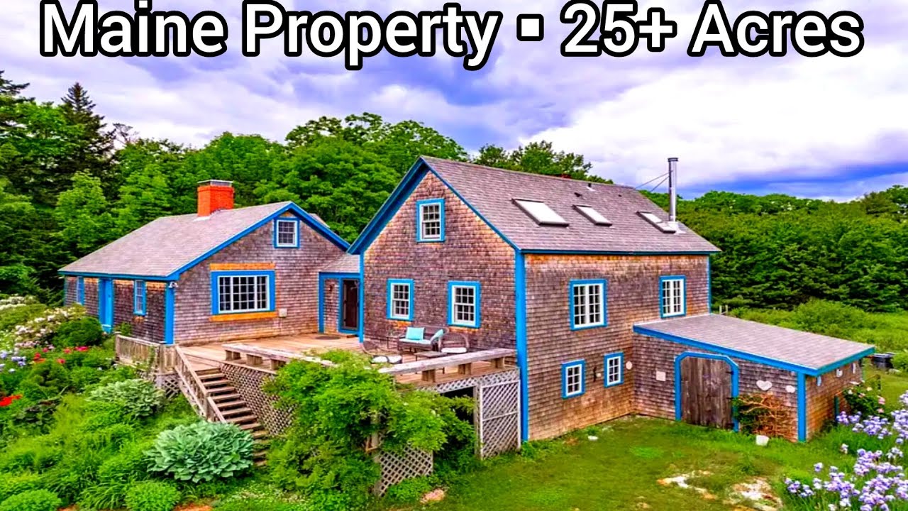 Maine Real Estate For Sale | $795k | 25+ Acres | Maine Homes For Sale | Restored 1798 Home