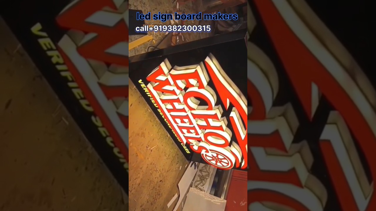 solid acrylic led sign board 