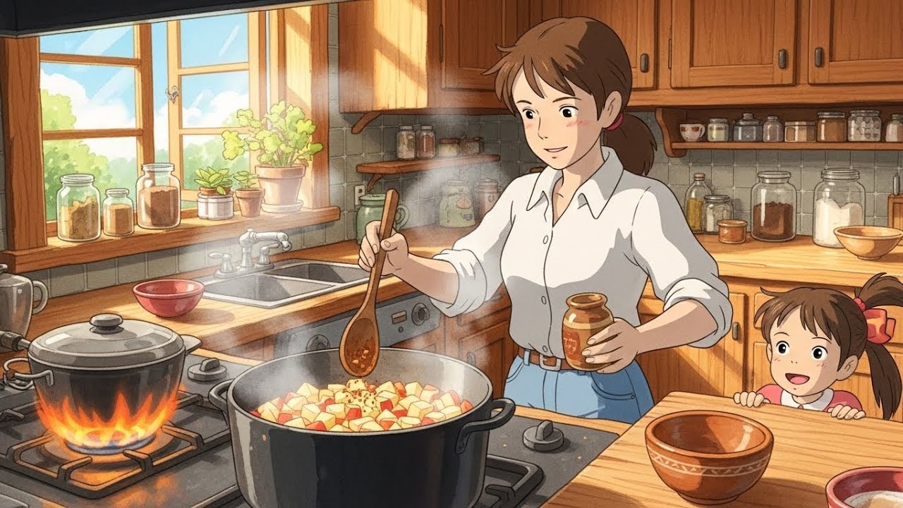 A Magical Mother–Daughter Day on the Lake | Cozy Ghibli-Inspired Fishing & Cooking Adventure