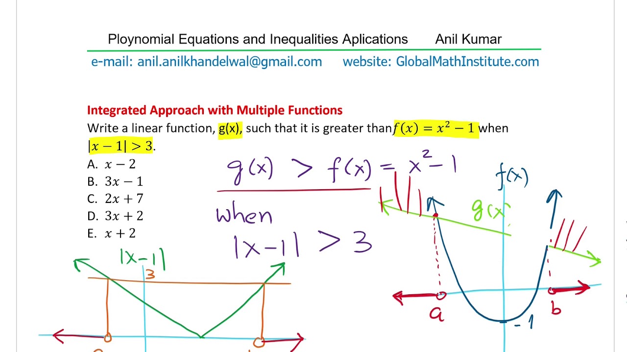 Strategy to Solve Inequality with Three Functions - Absolute with Polynomials an Integrated Approach