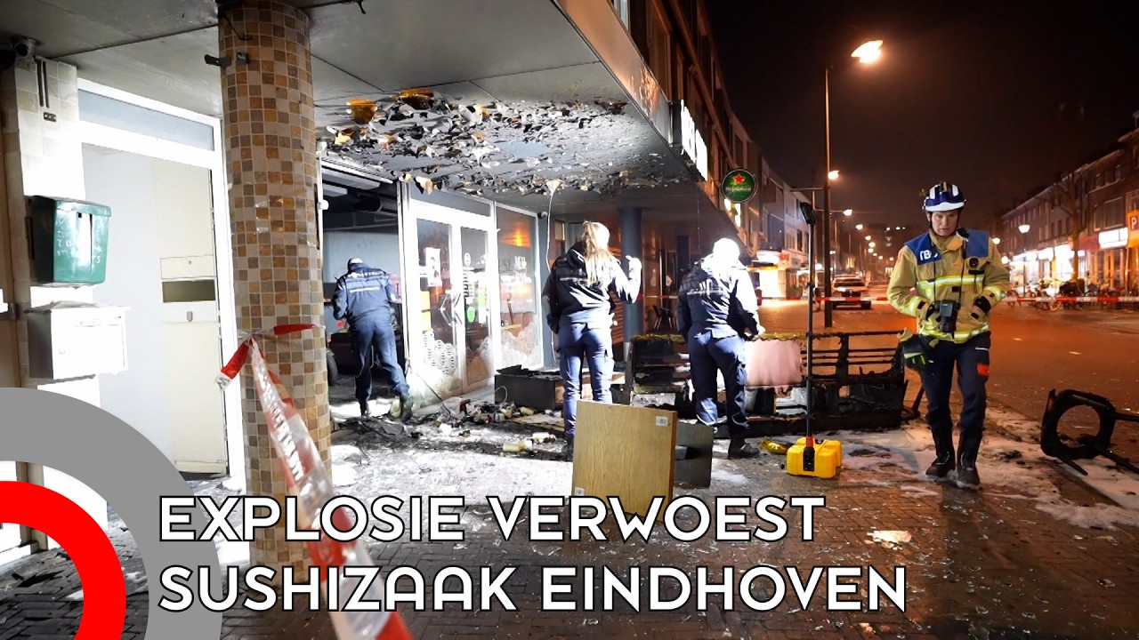 Explosie verwoest sushizaak Eindhoven, appartementen boven zaak ontruimd