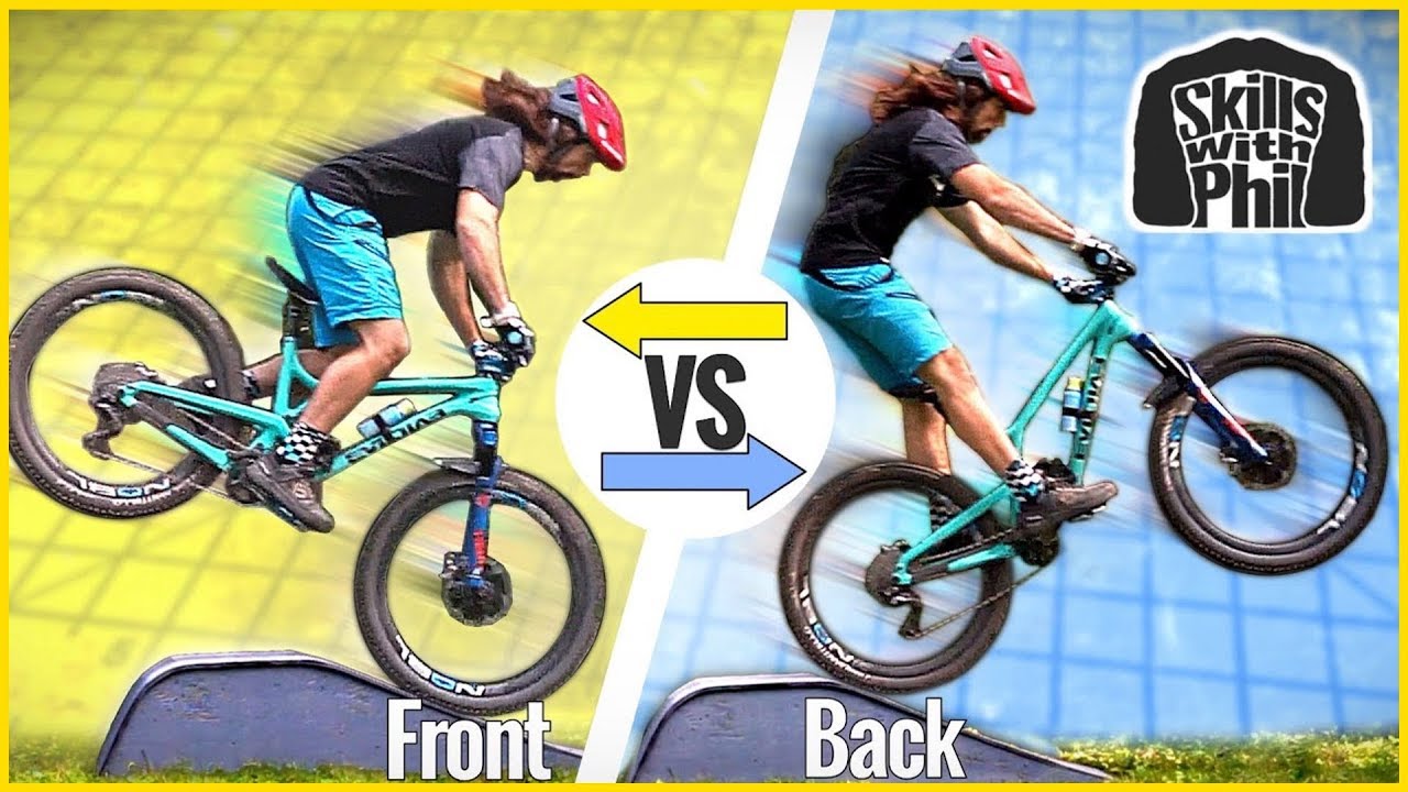Should you land front OR back wheel first? | How to land mtb jumps and drops smoothly.