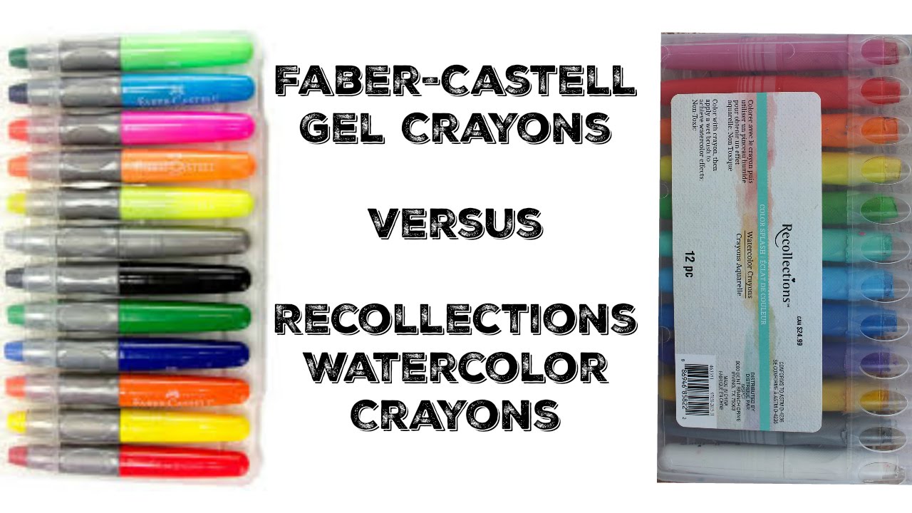 Faber-Castell Gel Crayons Vs. Watercolor Crayons