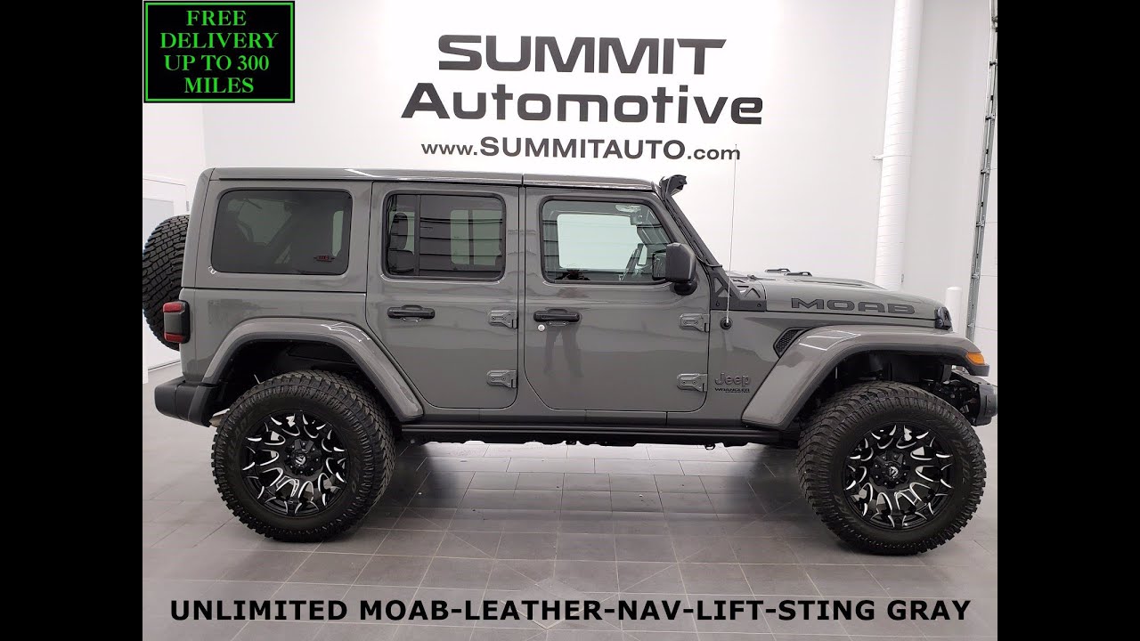 2018 JEEP WRANGLER MOAB SAHARA JL 4 DOOR STING GRAY STING-GRAY STING WALK AROUND REVIEW 11208 SOLD
