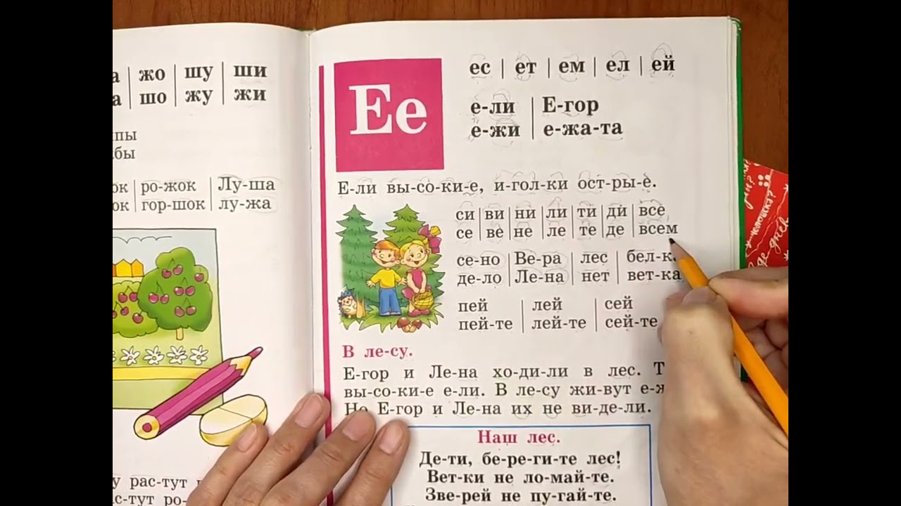 Читаем Букварь Жуковой НС. Буква Е