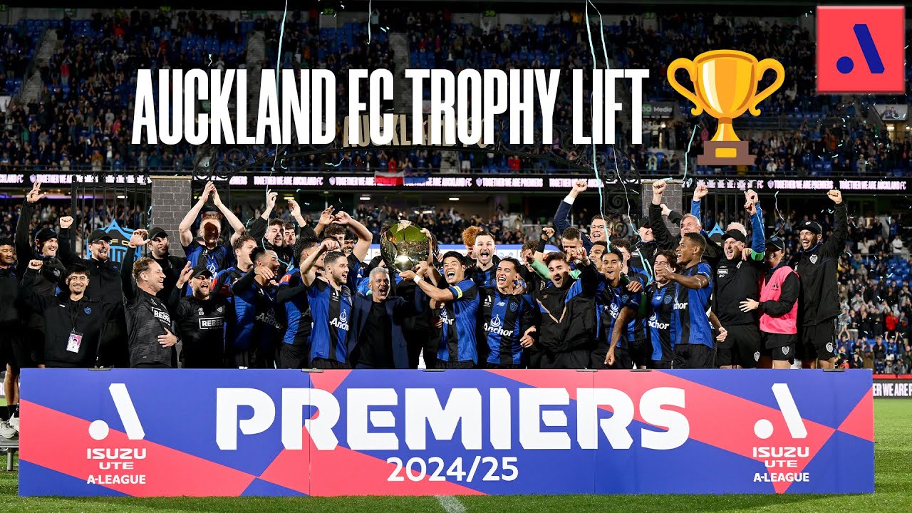 AUCKLAND FC TROPHY LIFT 🏆 Historic scenes for football in New Zealand