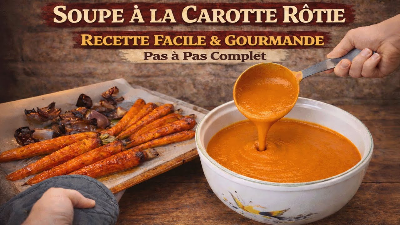 Soupe à la Carotte Rôtie Faite Maison 🥕 RECETTE FACILE & GOURMANDE