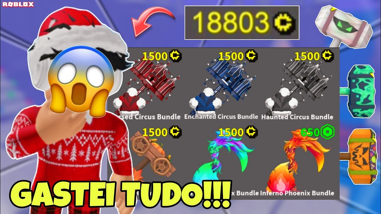 GASTEI 18 MIL PONTOS na ATUALIZAÇÃO do FLEE THE FACILITY + TESTANDO MARRETA em SERVER PRO😱🔥 Roblox