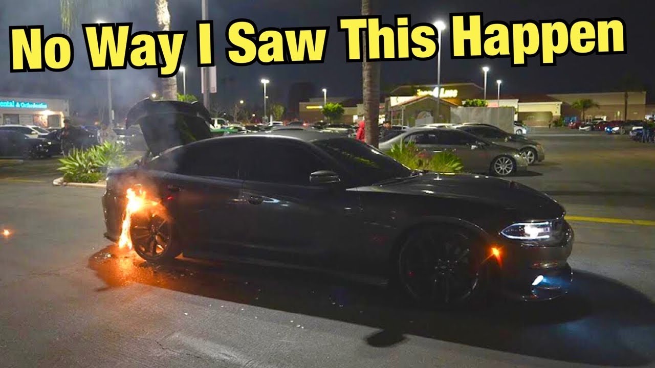 I Went To A Car Meet And Someone's Car Caught Fire!!!