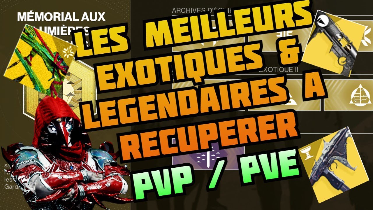 DESTINY 2 - LES MEILLEURS EXOTIQUES ET LEGENDAIRES PVE/PVP A RECUPERER AU KIOSQUE