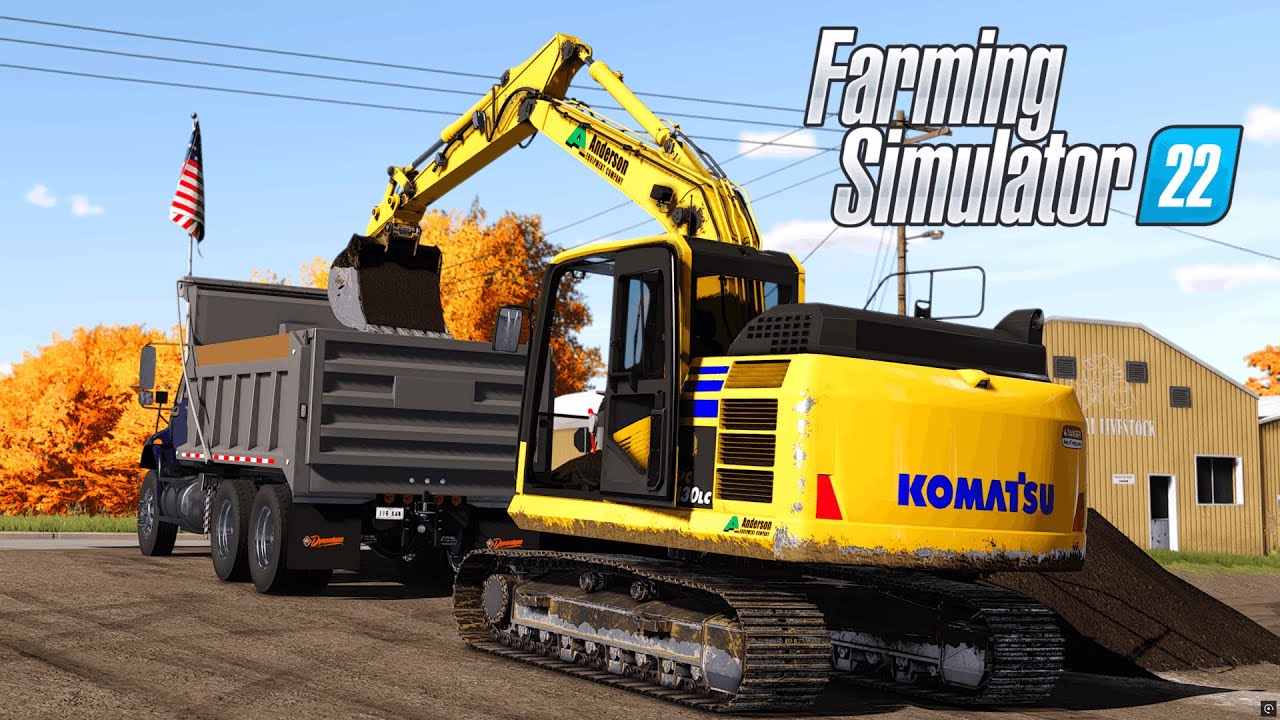 Alma Utility Work Ep. 1 Digging Out the Parking Lot | FS22