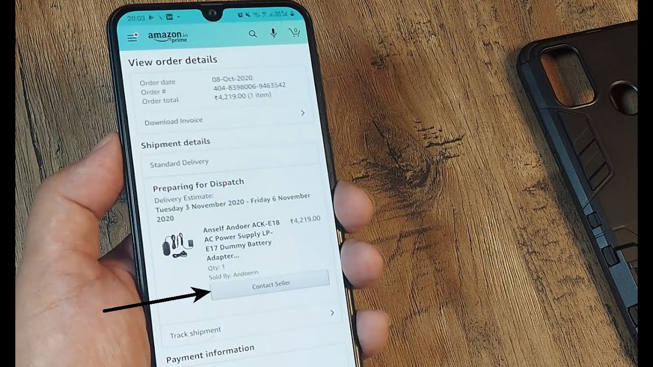 how to contact amazon seller for placed order