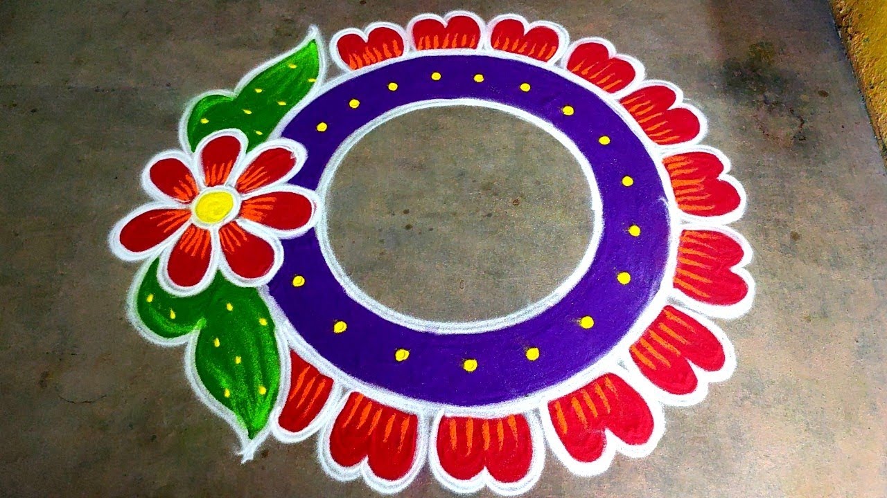 New year 2024easy rangoli designs|new year beautiful rangoli designs|newyear muggulu|Amazingrangoli