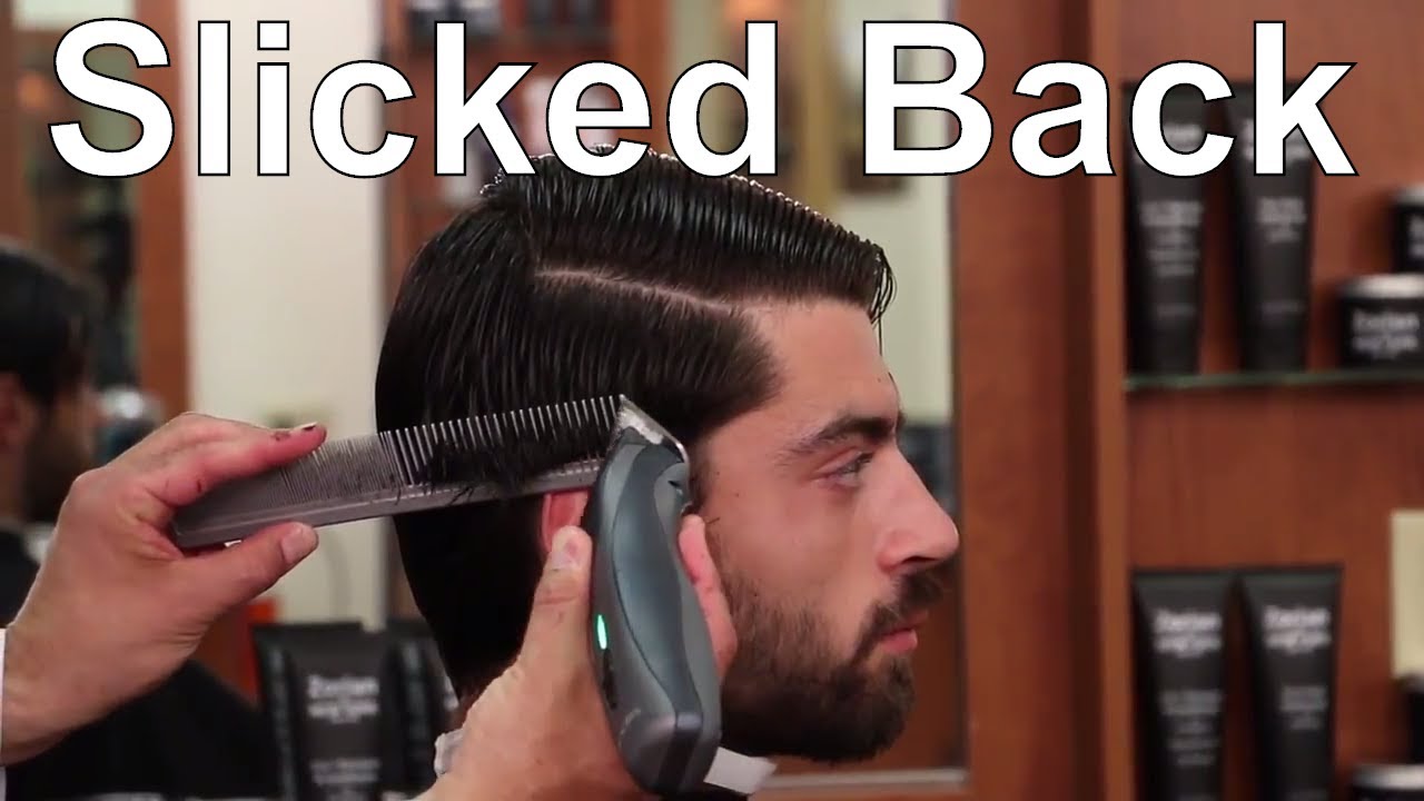 How To Cut and Style Slicked Back Hairstyle - Brushed Back Hairstyle - Greg Zorian Haircut Tutorial