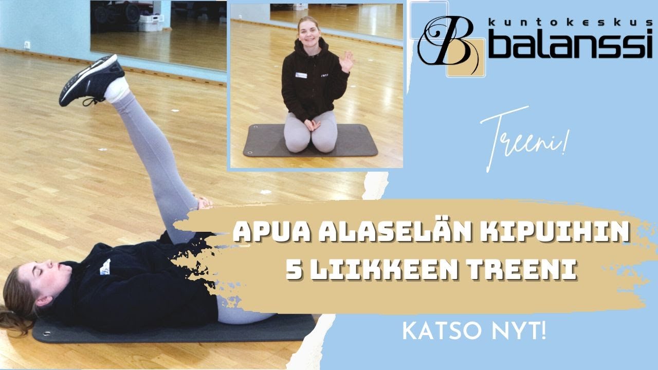 Apua alaselän kipuihin - 5 liikkeen treeni