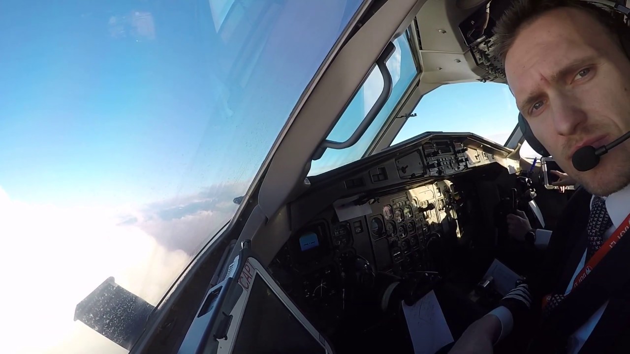 ATR 42-500 Take Off Stord Stormy Wind 38G51 Knots