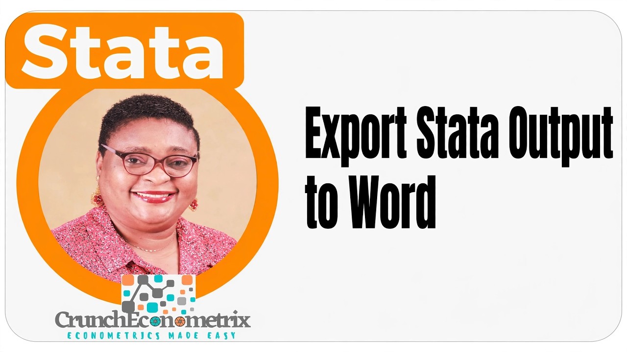 (Stata13): Как экспортировать вывод Stata в Word #esttab #estout #outreg #statatoword #exportoutput