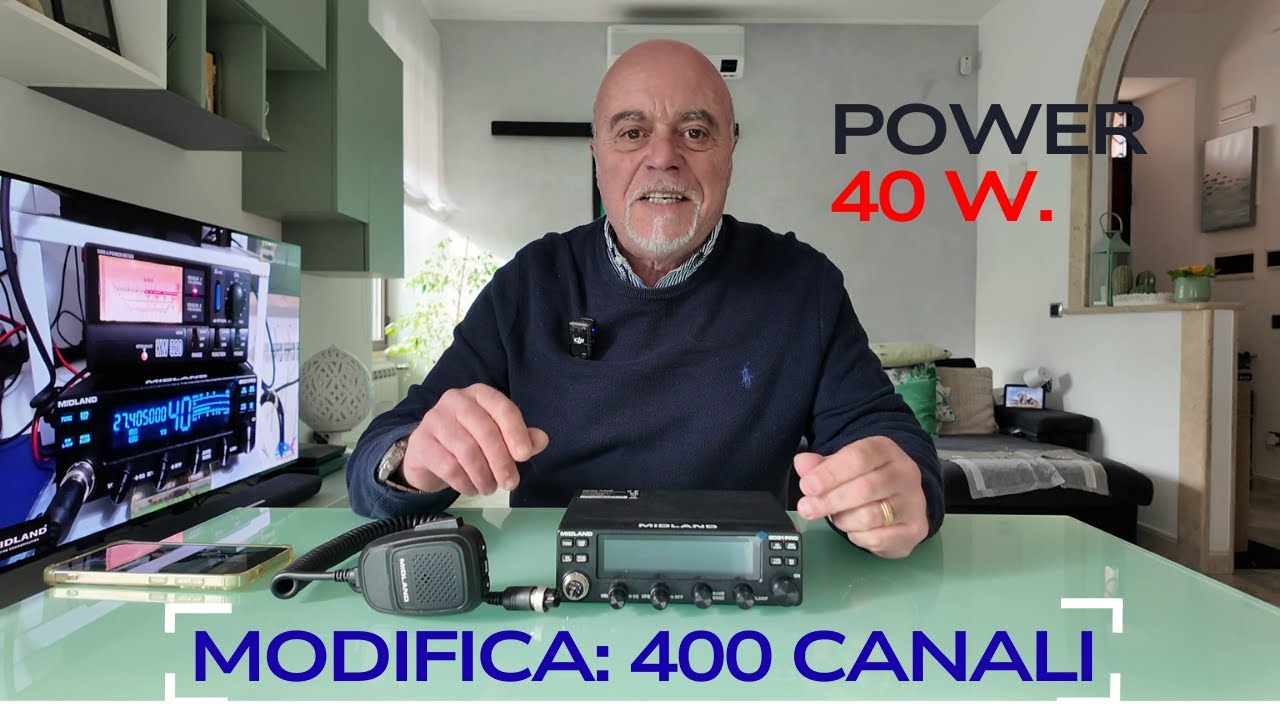 ELETTRONICA CB | MODIFICA Canali e Potenza MIDLAND 8001 PRO - Modding 400 Channel and Power 40 W