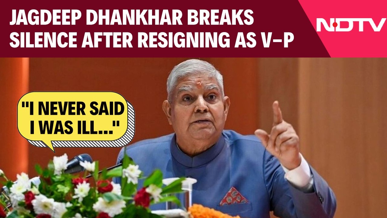 Jagdeep Dhankhar News | Jagdeep Dhankhar Breaks Silence After Resigning As Vice President