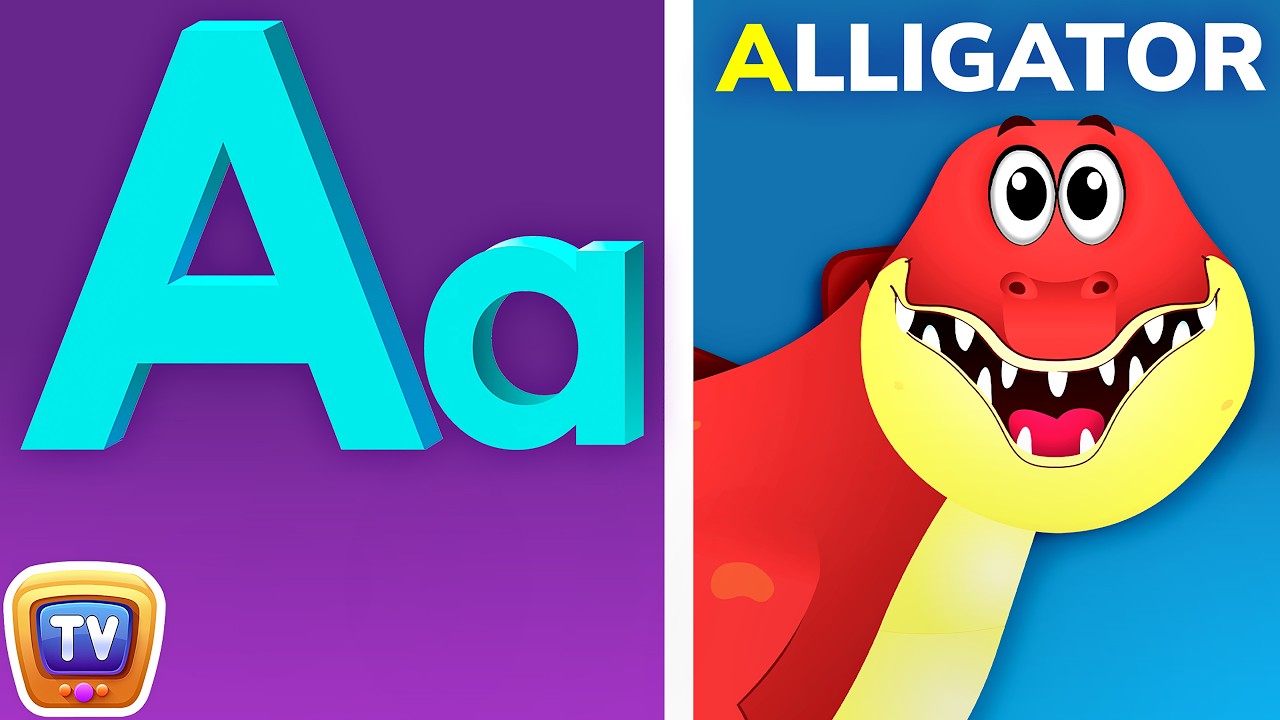 Phonics Song 3 with TWO Words - A for Alligator - ABC Song with Sounds - Toddler Learning Videos