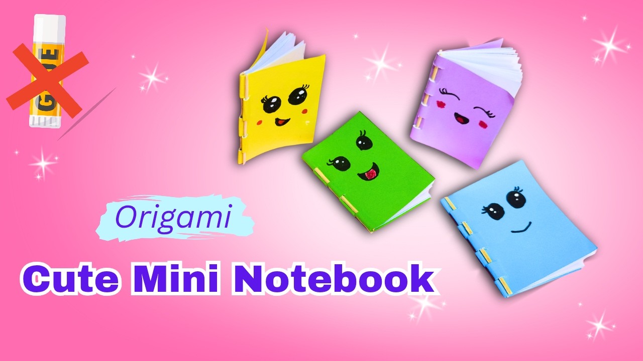 How to Make Mini Notebook at Home | No Glue Cute Paper Craft 📝