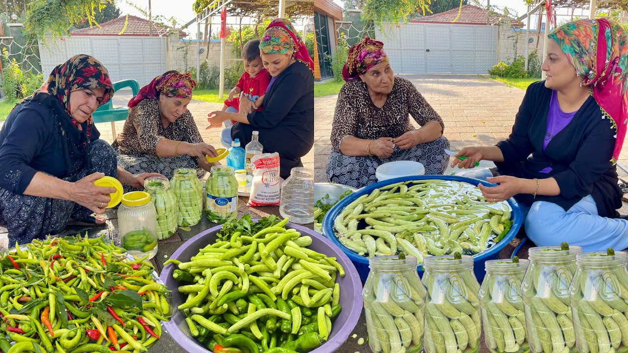 HER SENE BİDON BİDON KIŞ İÇİN YAPIYORUZ 😍 AMA KIŞA KALMIYOR 😱 HALAM'IN LEZZETLİ KIŞLIK TURŞU TARİFİ