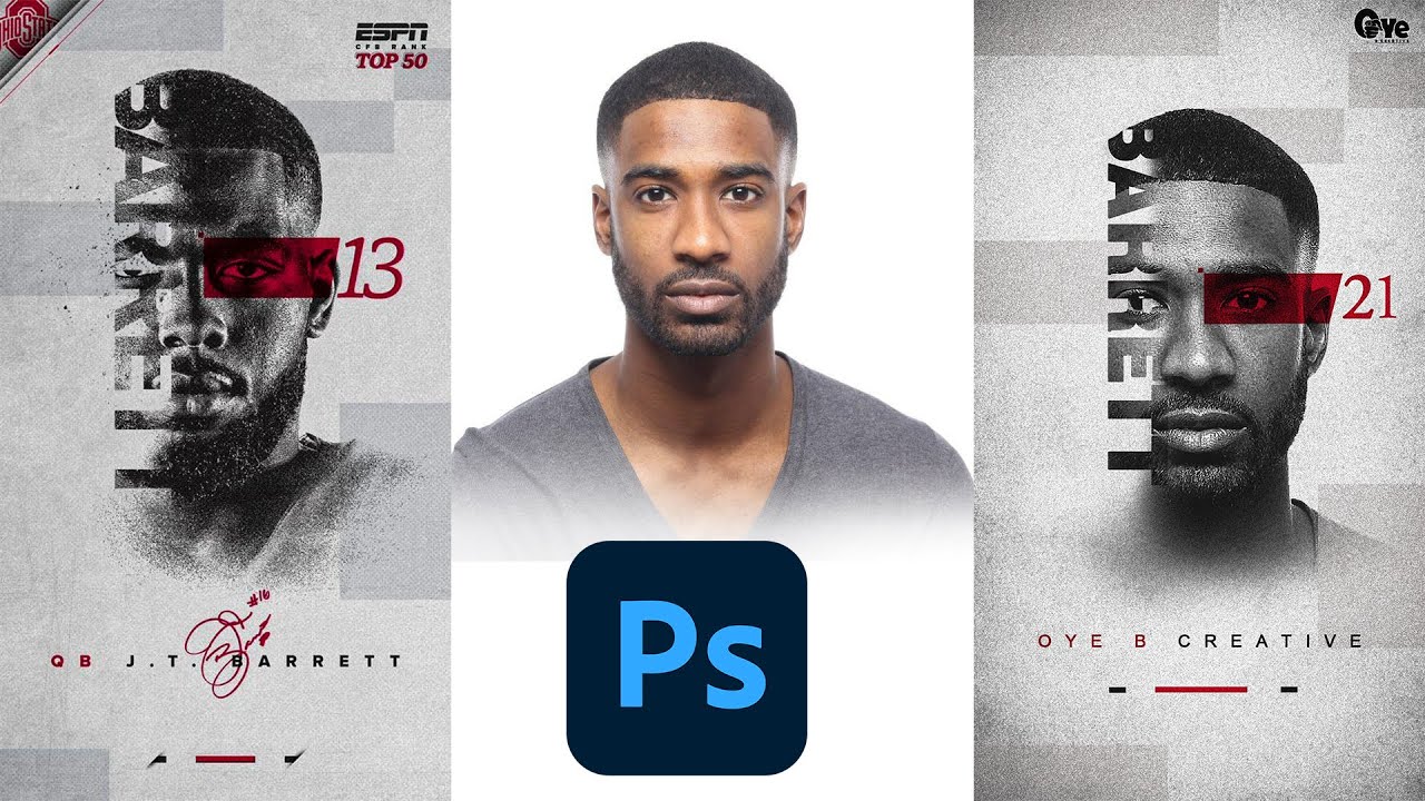 sports poster design photoshop tutorial by #OYEBCREATIVE