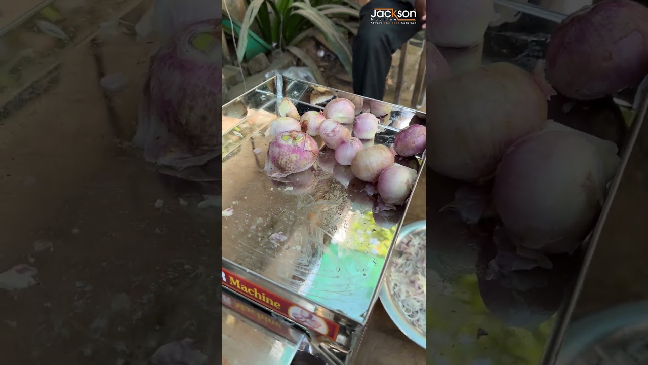 Onion Slicer Machine | Fast & Uniform Cutting Demo 