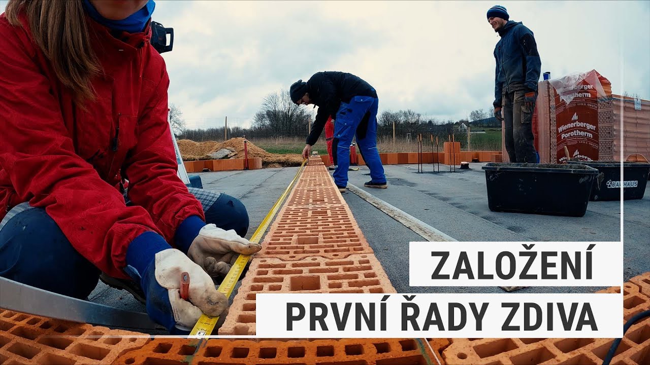 Založení první řady zdiva | #20 Stavba domu svépomocí