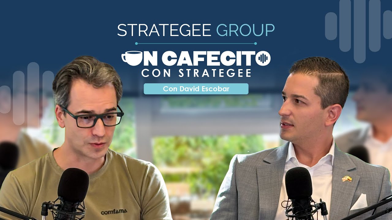 Mateo Arjona con David Escobar, Director de Comfama: Liderazgo, Emprendimiento y Pa&iacute;s.