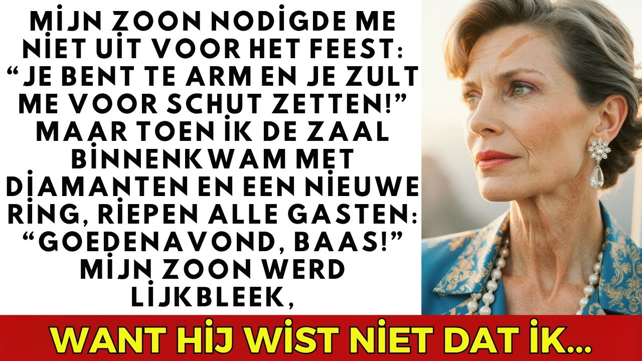 Mijn zoon nodigde me niet uit op het feest:“Je bent te arm en maakt me belachelijk!”Maar ik Verhalen