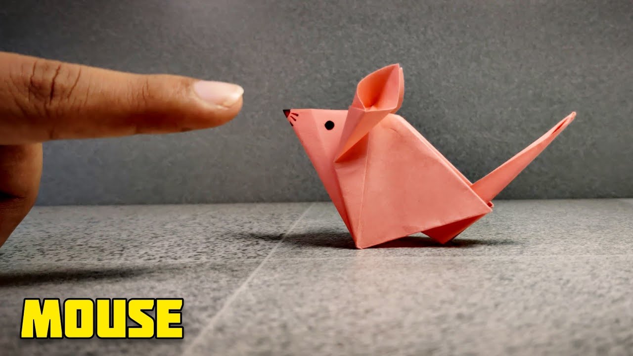 Cute Mouse using Paper | Origami Mouse Tutorial | Paper craft