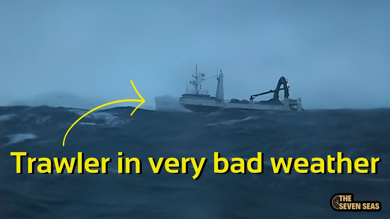 Fishing Trawler 'Ocean Explorer' in nordic storm! Leaving Dutch Harbor!