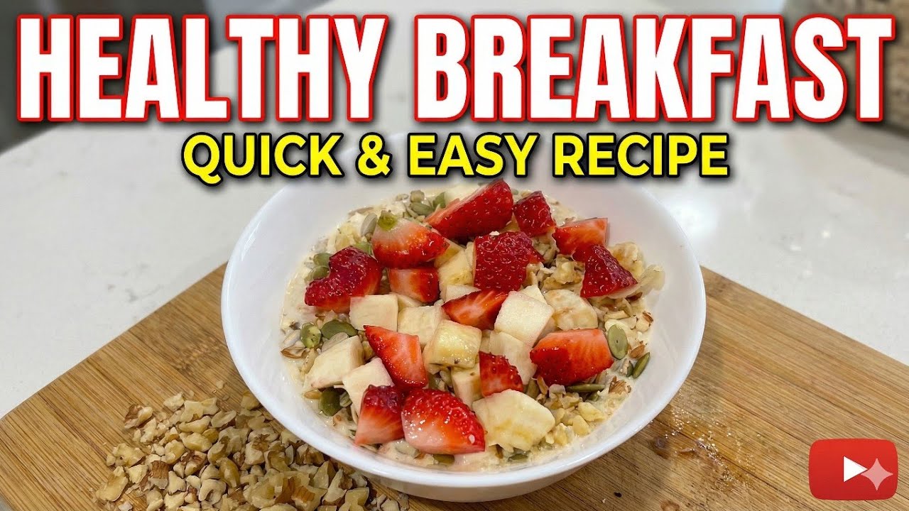Healthy Oats and fruits smoothie bowl. Quick breakfast recipes #trending#shorts#reels#food#music 