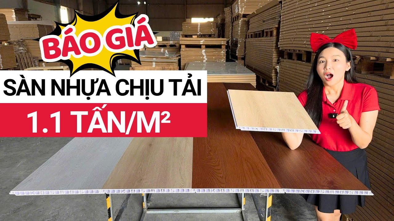 Báo giá tấm sàn nhựa chịu lực chân Kosmos cao cấp | Sàn nhựa chịu lực bao nhiêu tiền 1m2?