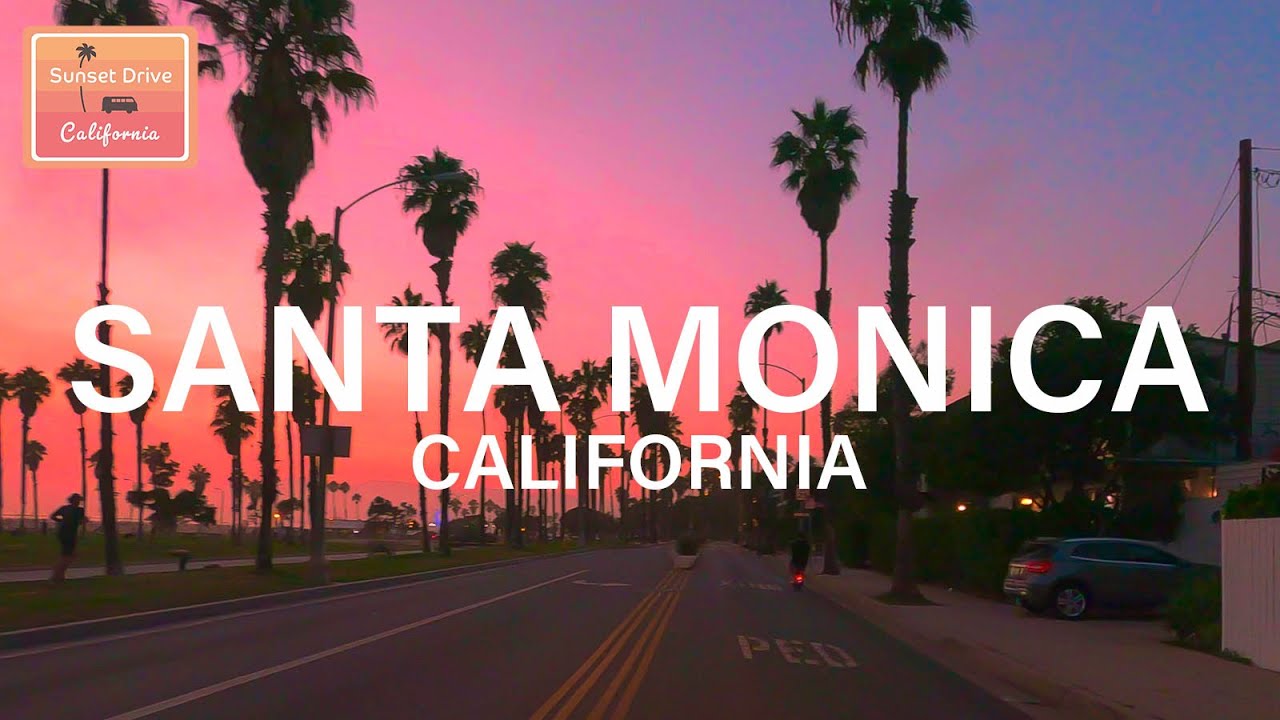 Warm Breeze Sunset Drive in Santa Monica Los Angeles, California September 2022 | Relaxing Calming