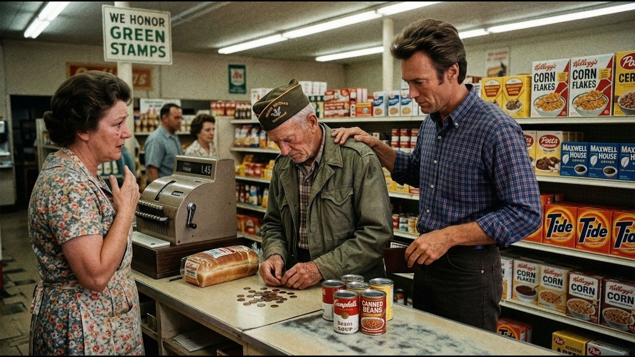 War Veteran Counted Pennies for Bread—Clint Eastwood's Response Left the Whole Store in Tears