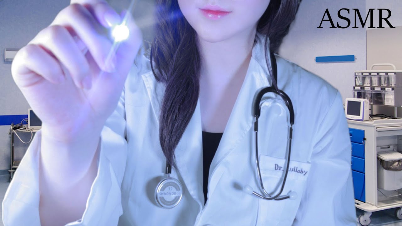 ASMR 🩺Doctor's Check-up & Ear Cleaning Role Play | Thermometer, Medical exam, Disinfect, light