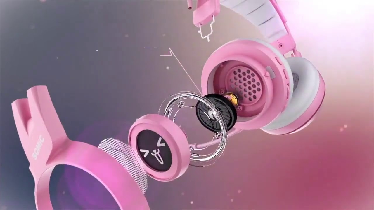 Pink Cat Ear Headphones