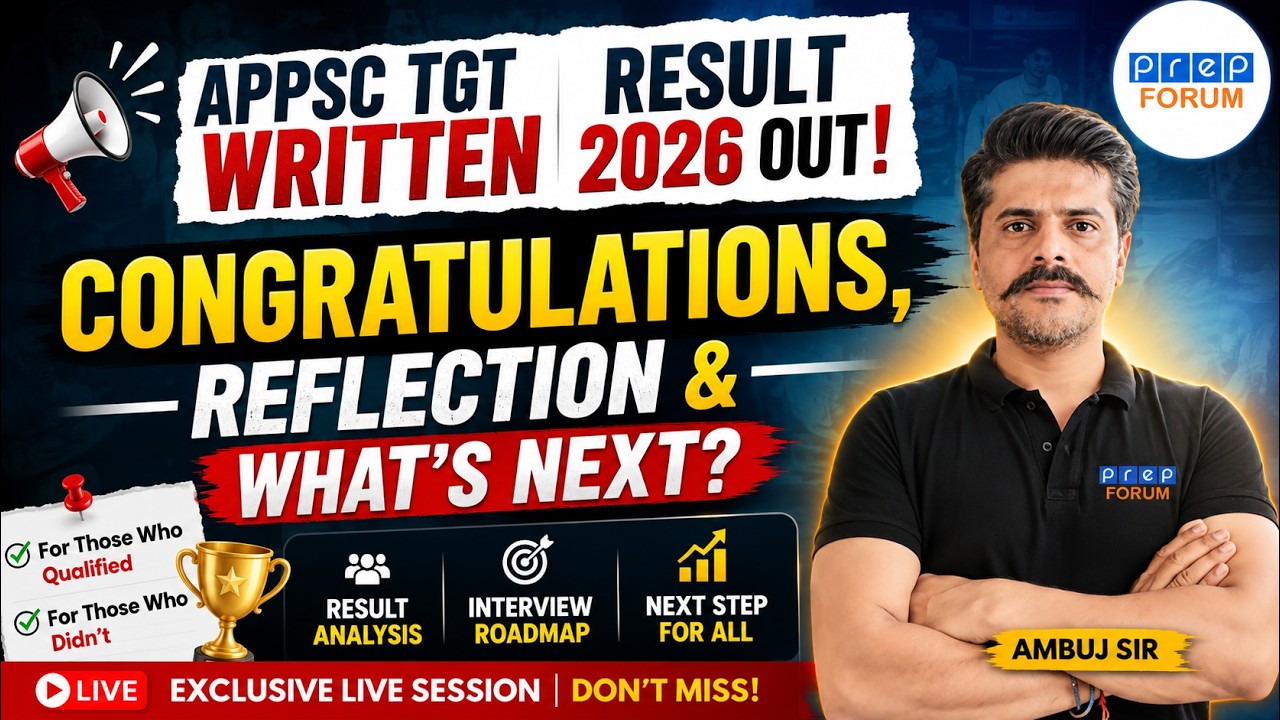 APPSC TGT Written Result 2026 Out | Congratulations, Reflection & What's Next
