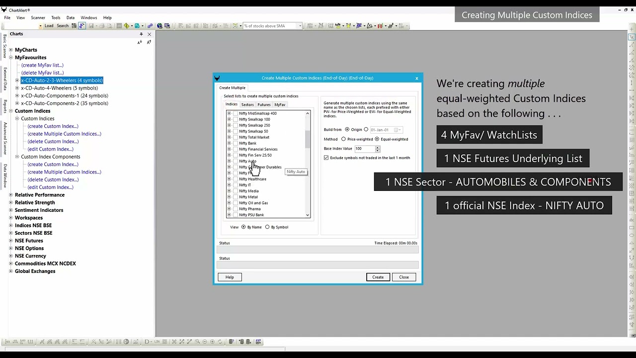 Import Multiple WatchLists / Create Multiple Custom Indices