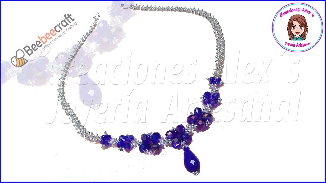 Bisuteria /joyeria/Collar Azul y mostacillas/Beebeecraft.....((169))